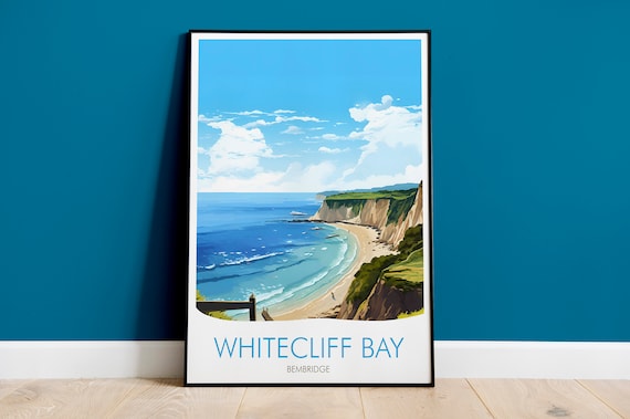 Whitecliff Bay Print Bembridge Isle Of Wight Print