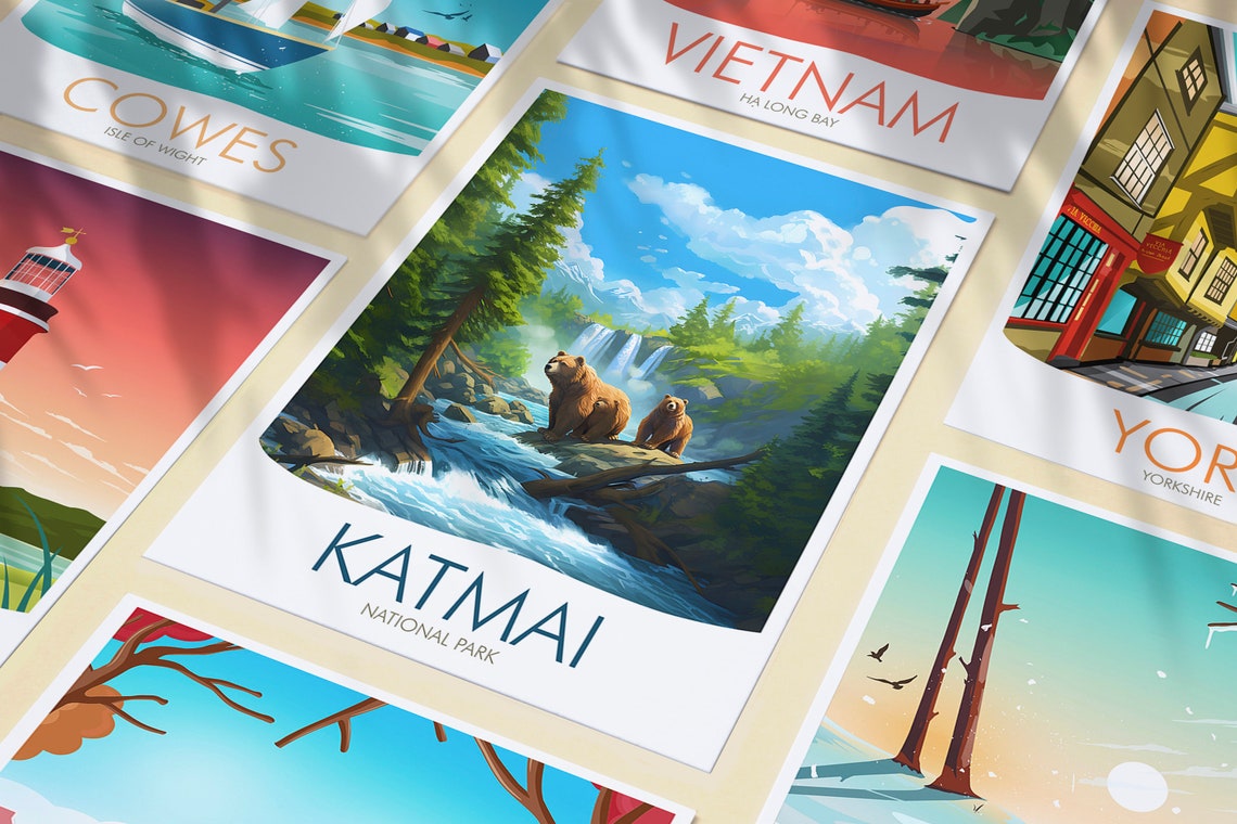 Katmai National Park Travel Poster - Image 3