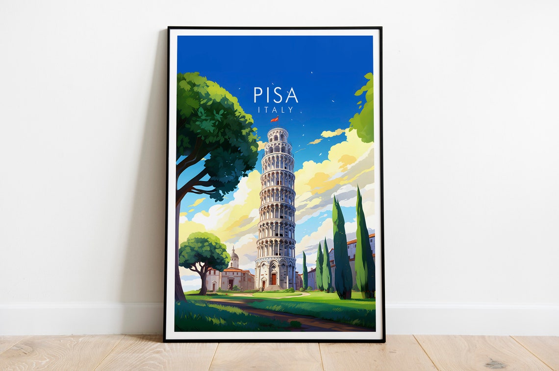 Pisa Italy Print Leaning Tower Of Pisa Print - Image 2