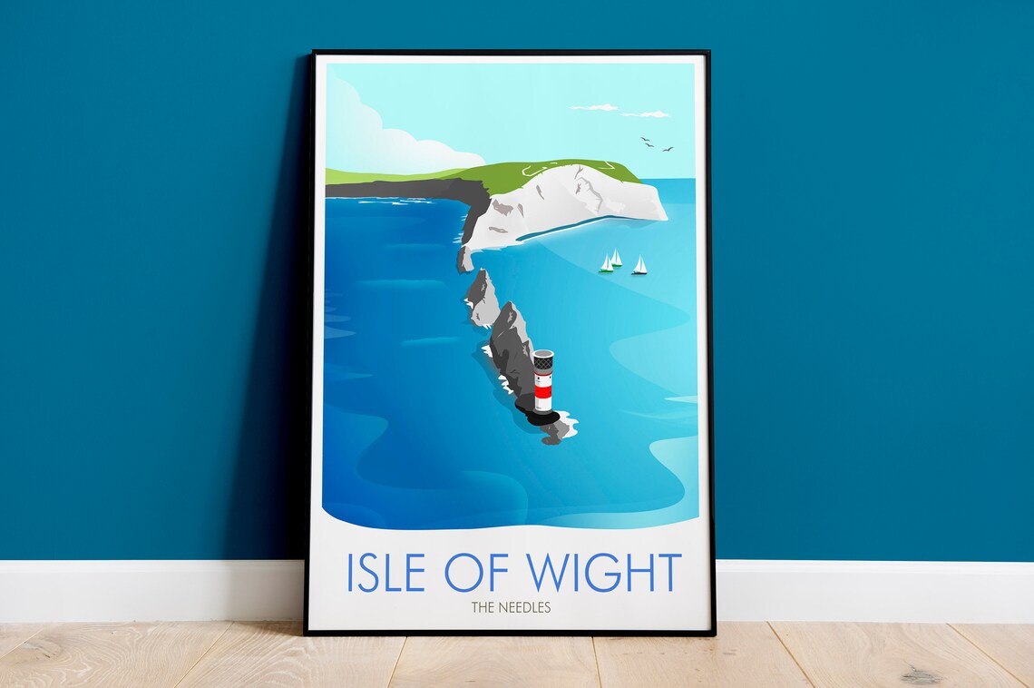 Isle Of Wight The Needles Travel Poster Art Print