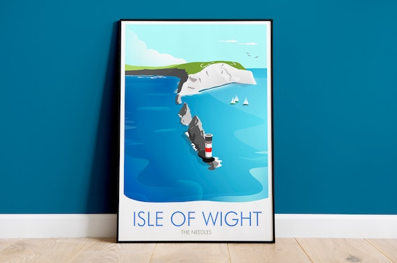 Isle Of Wight The Needles Travel Poster Art Print