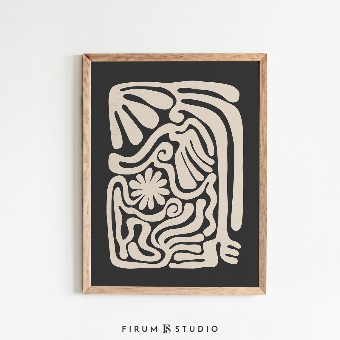 Moody Abstract Print, Mid Century Modern Wall Art - Image 2