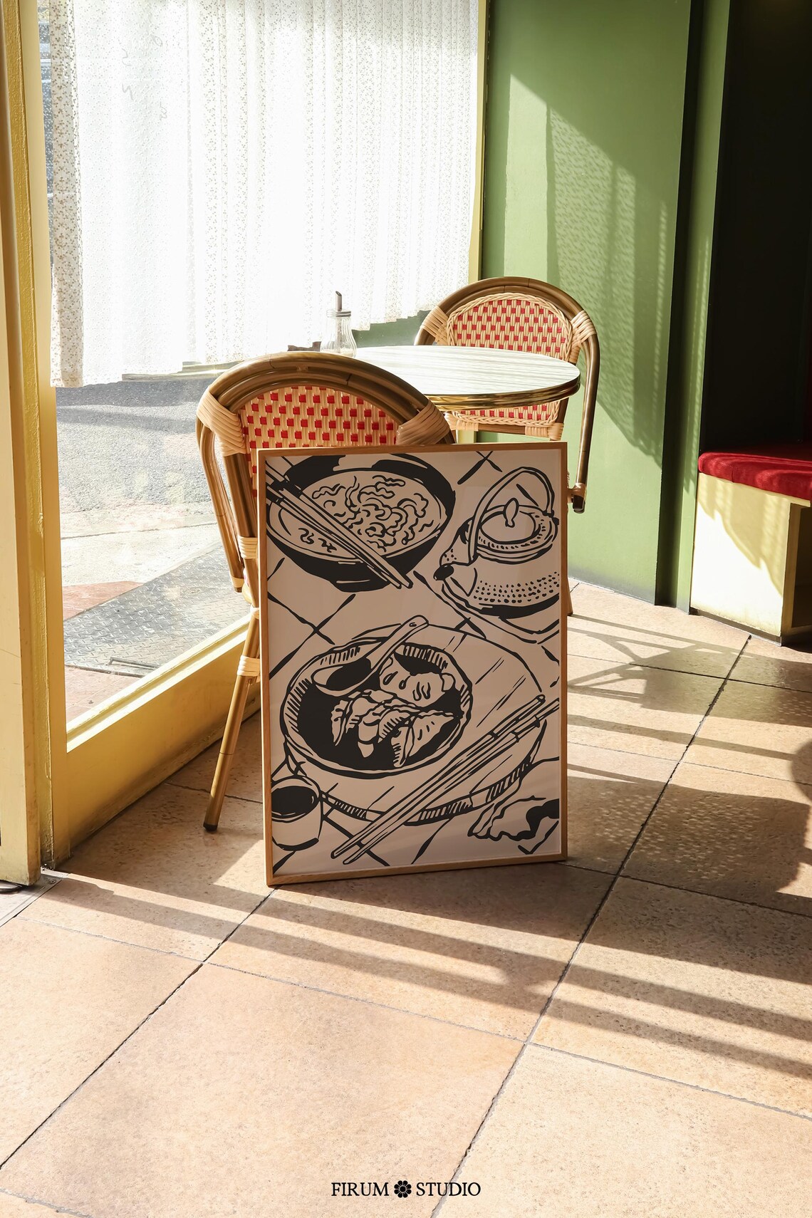 Chinese Food Print, Eclectic Kitchen Wall Art