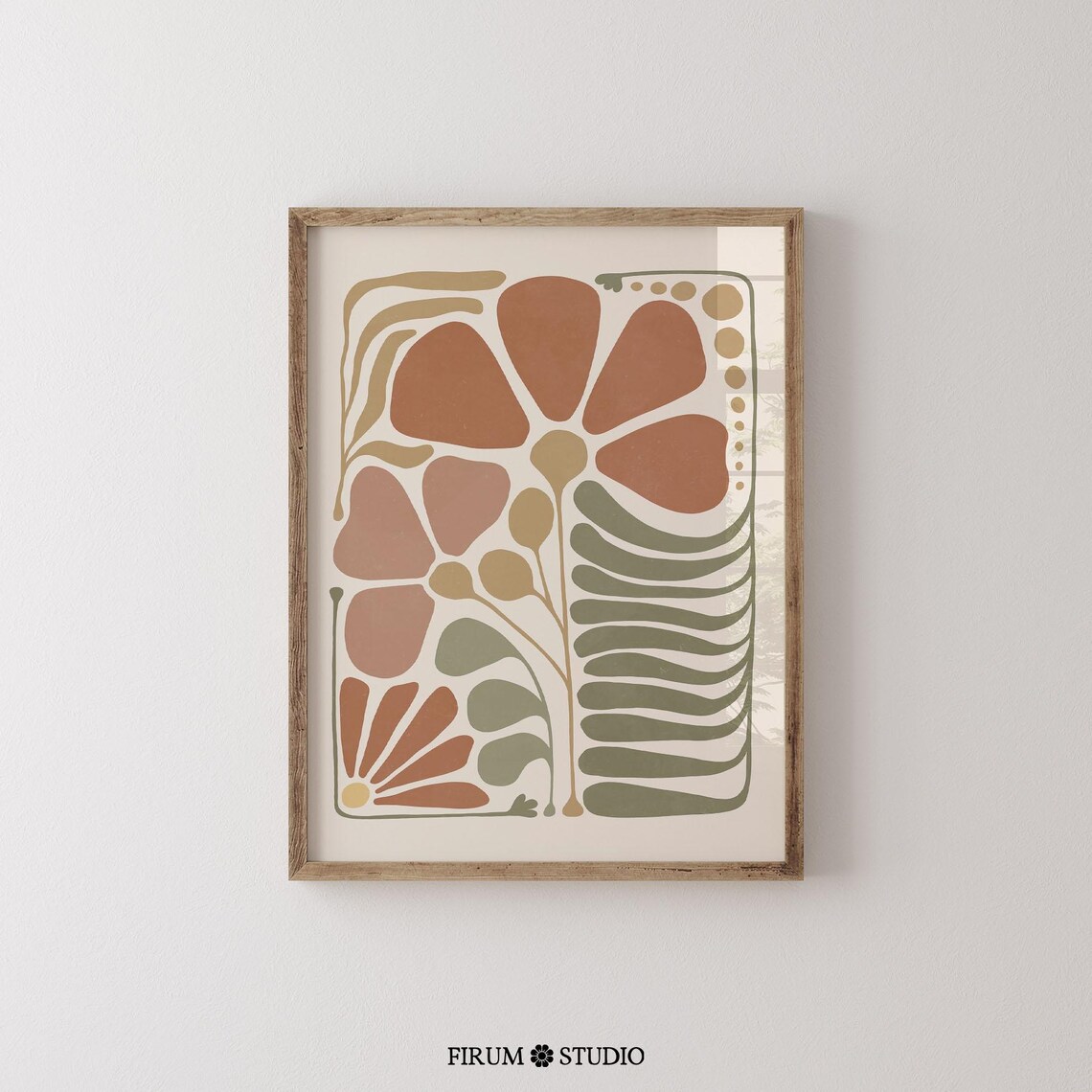 Warm Tones Botanical Art Print, Boho Autumn Decor