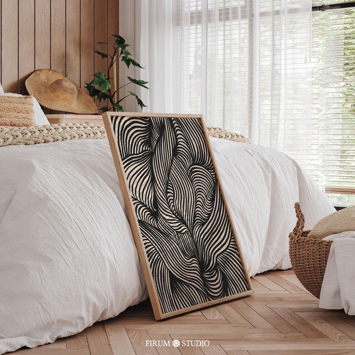 Abstract Lines Art Print, Mid Century Modern - Image 2