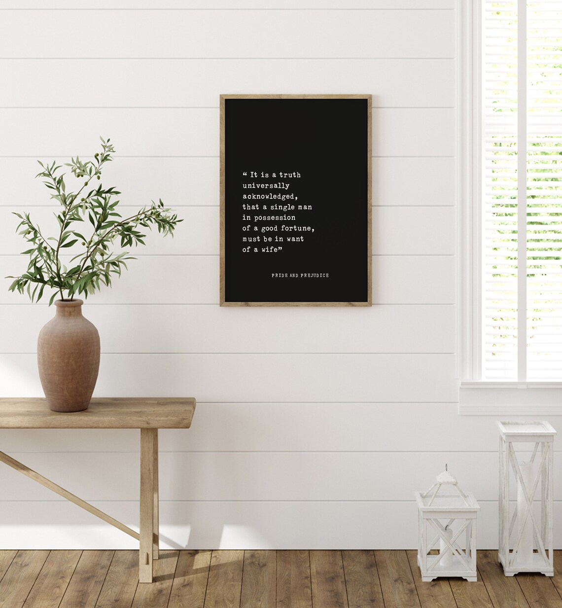Pride and Prejudice Famous Opening Line Jane Austen Quote Poster - Image 5