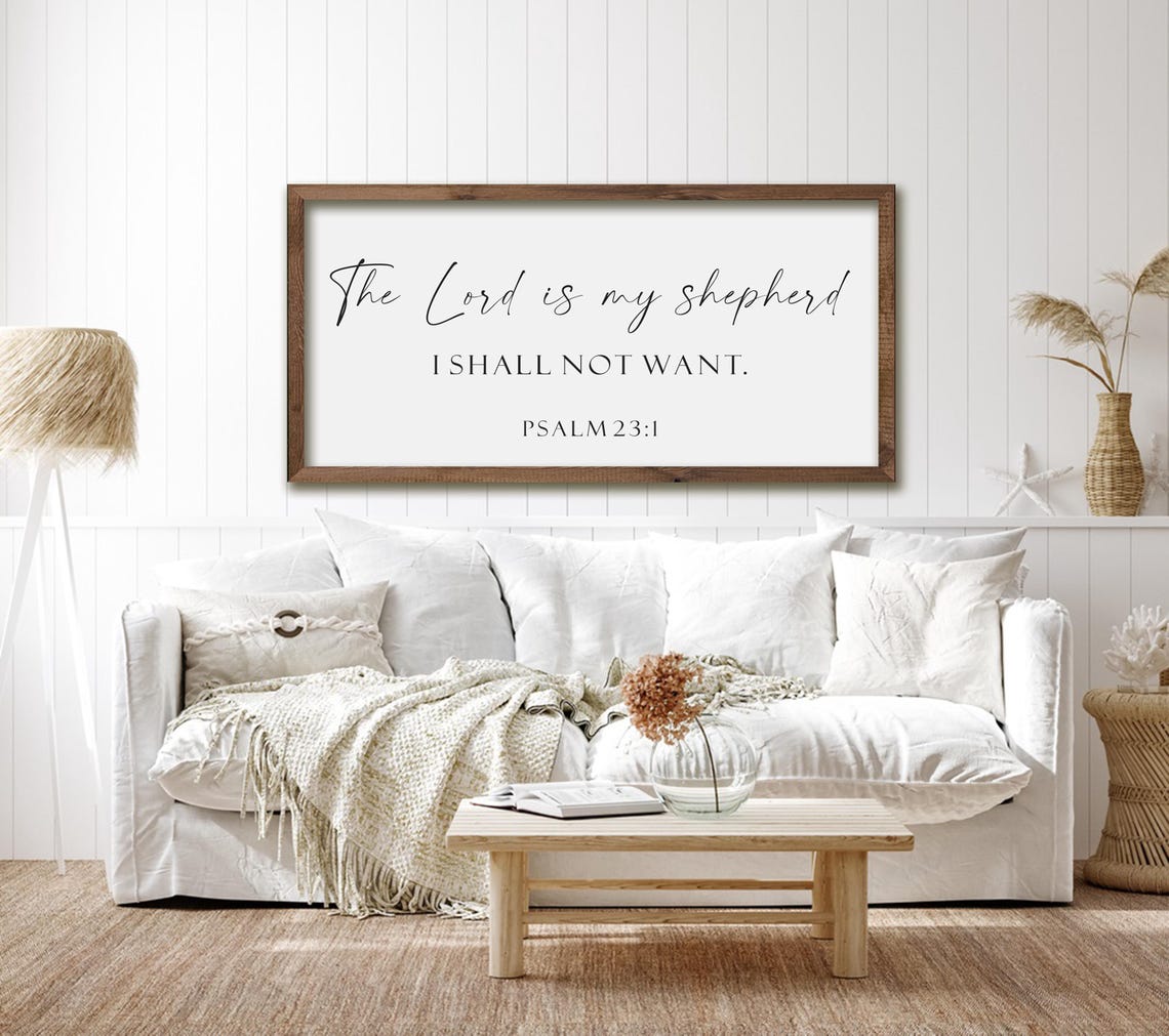 The Lord Is My Shepherd Psalm 231 Wall Art Christian Gifts Minimalist Bible Decor Scripture Signs For Home Decor Gift For Christmas - Image 4