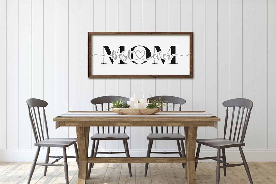 Best Mom Ever Script Typography Gift Sign for Mother's Day Poster - Image 2