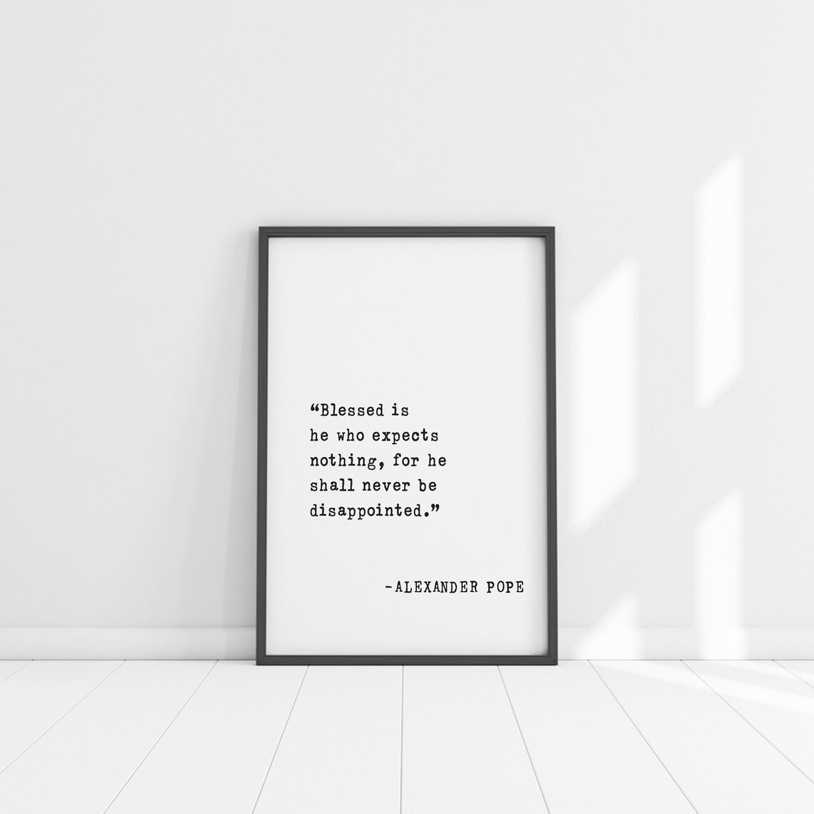 Blessed Is He Who Expects Nothing Quote Art Print - Image 5