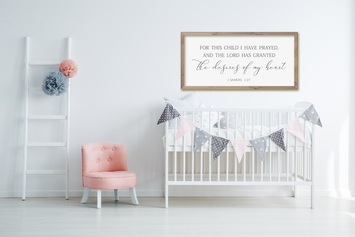 For This Child I Have Prayed Nursery Wall Art Print - Image 5