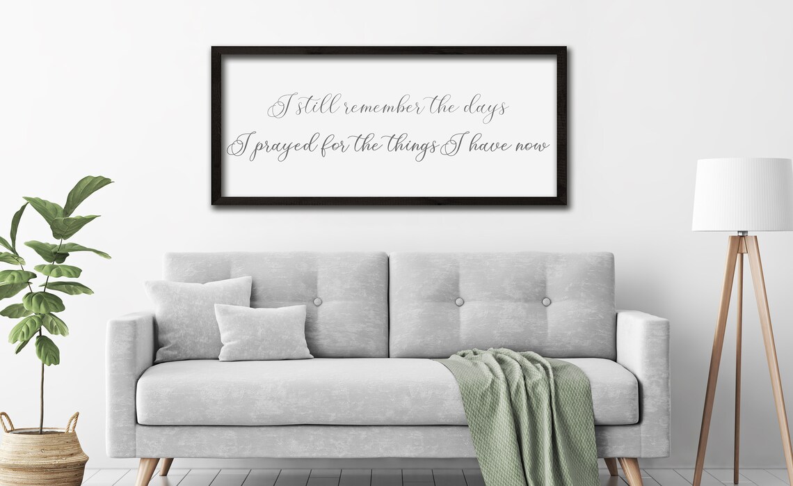 I Still Remember the Days I Prayed For Gratitude Script Quote Poster - Image 4