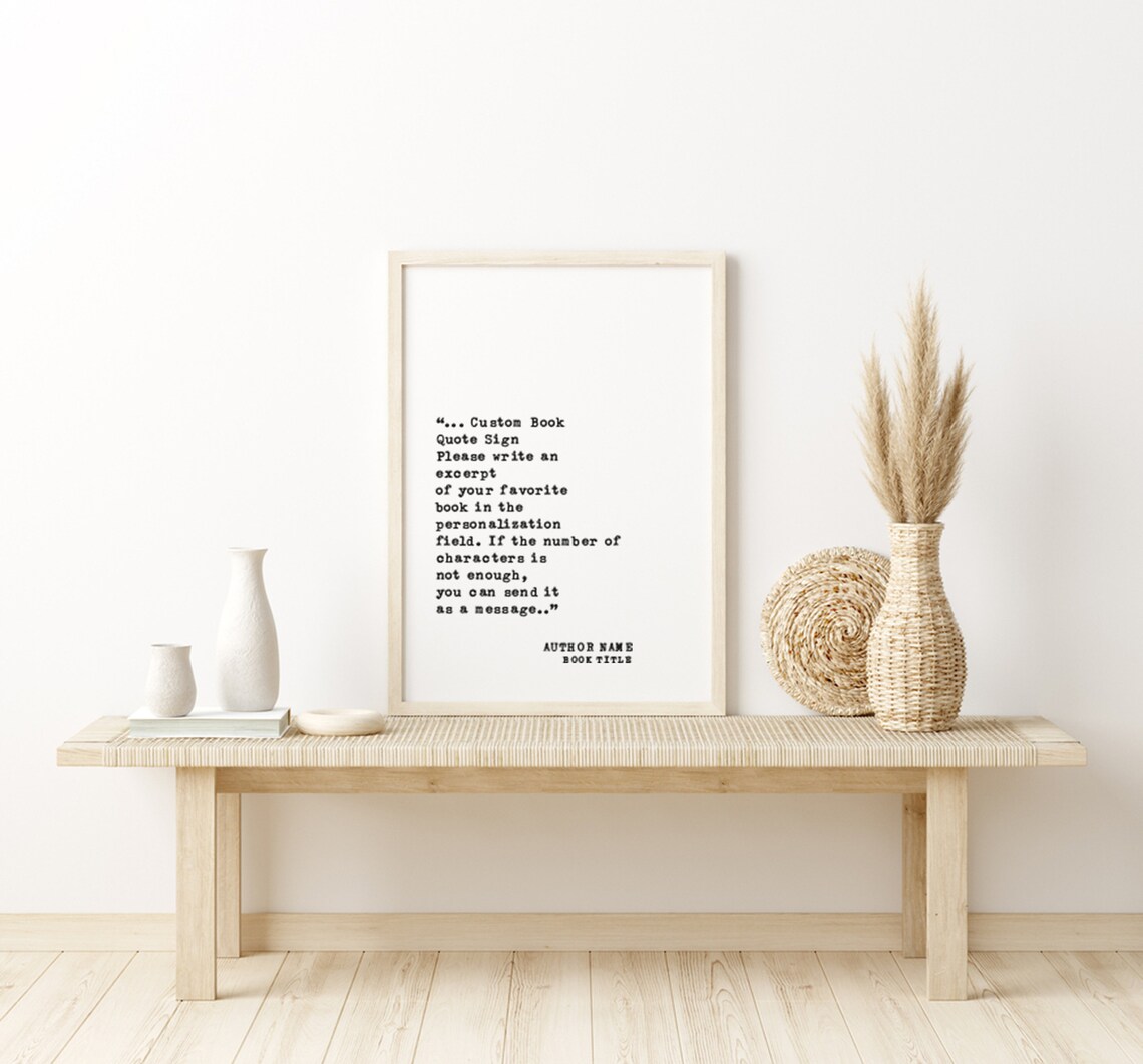 Personalized Custom Book Quote Excerpt Sign For Book Lovers Poster - Image 4