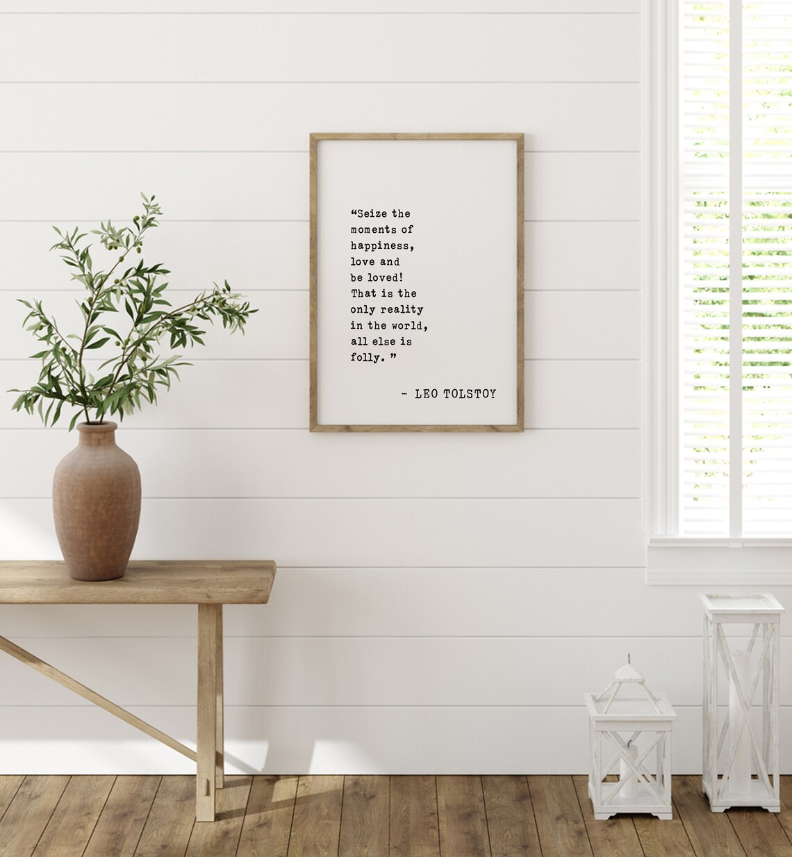 Leo Tolstoy Seize the Moments of Happiness Love Quote Poster - Image 2