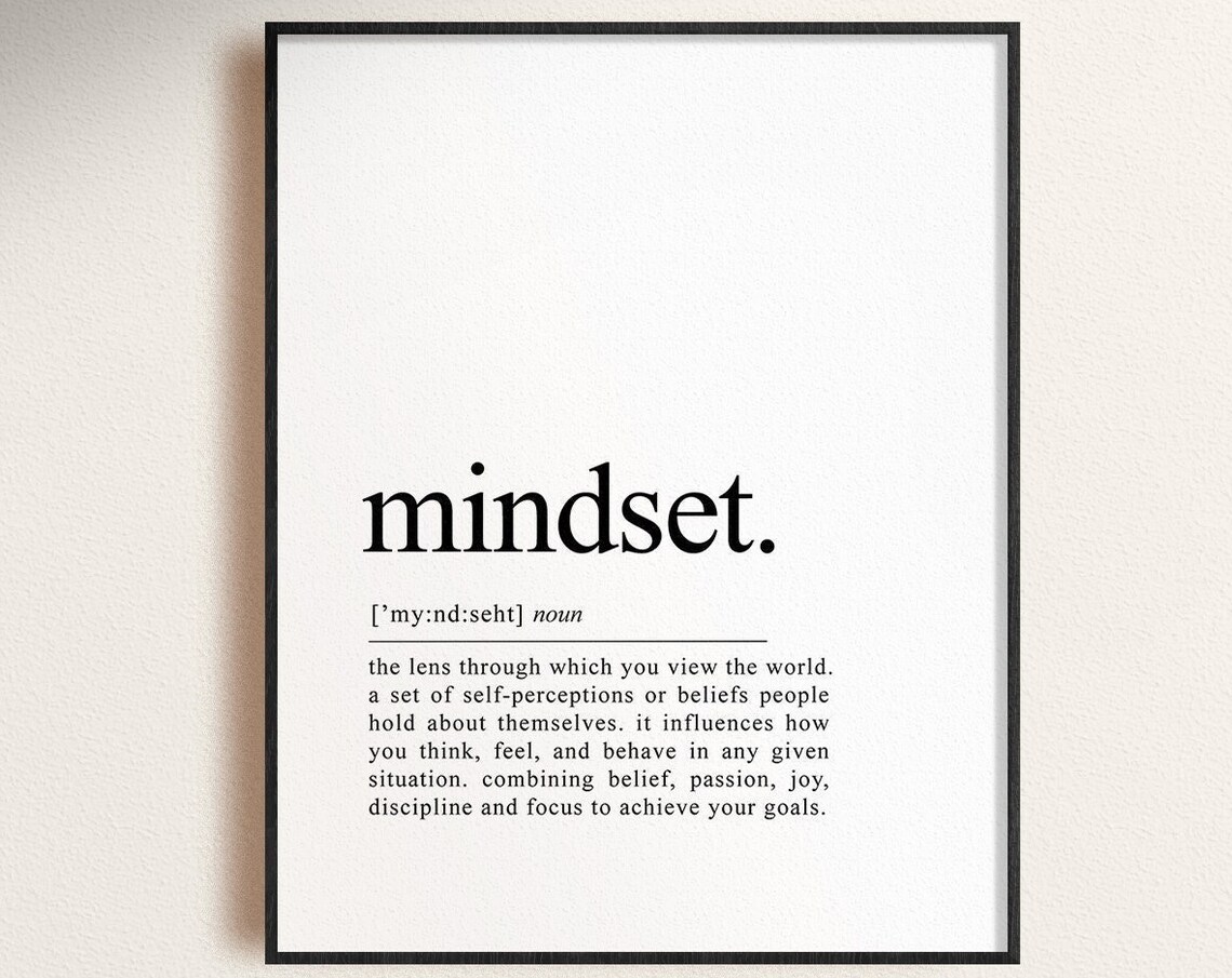 Mindset Is Everything Inspirational Quote Art Print - Image 2