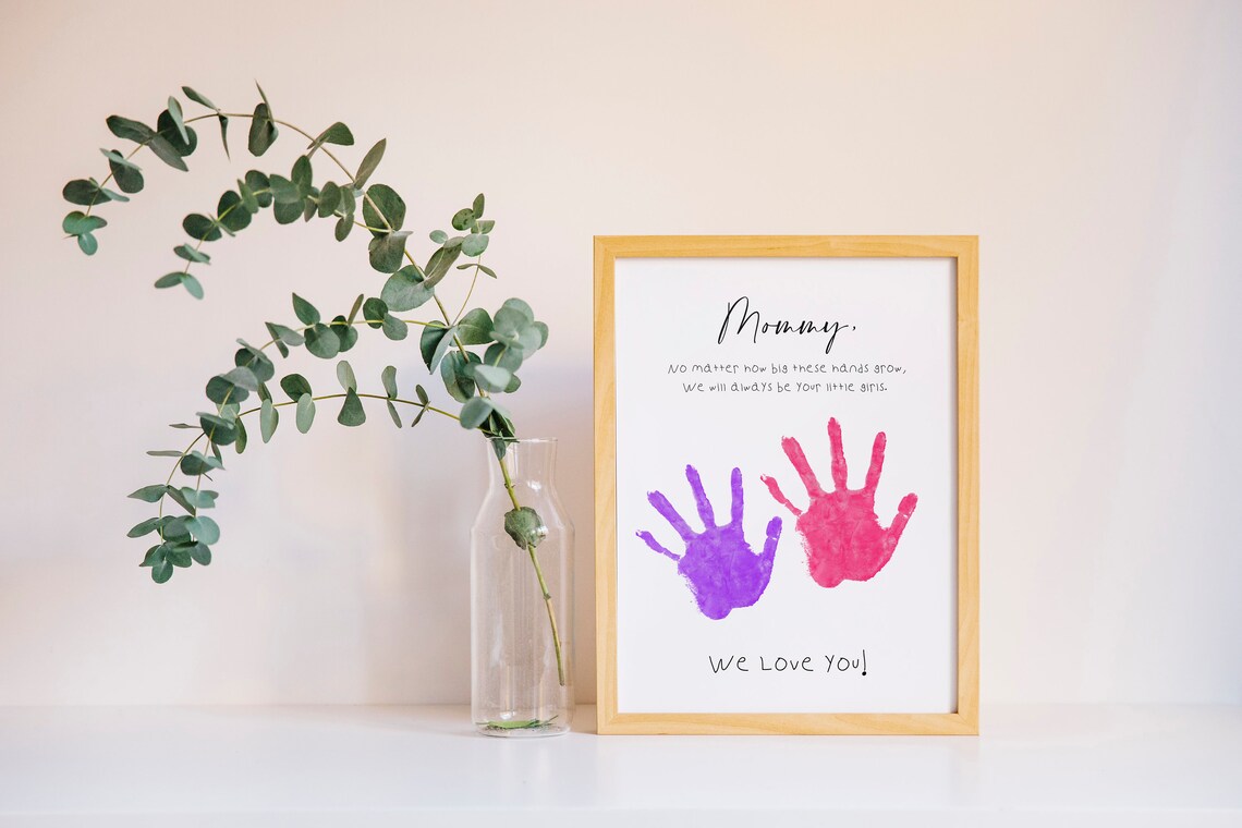 Handprint Craft Art For Mommy, Personalized Keepsake - Image 2