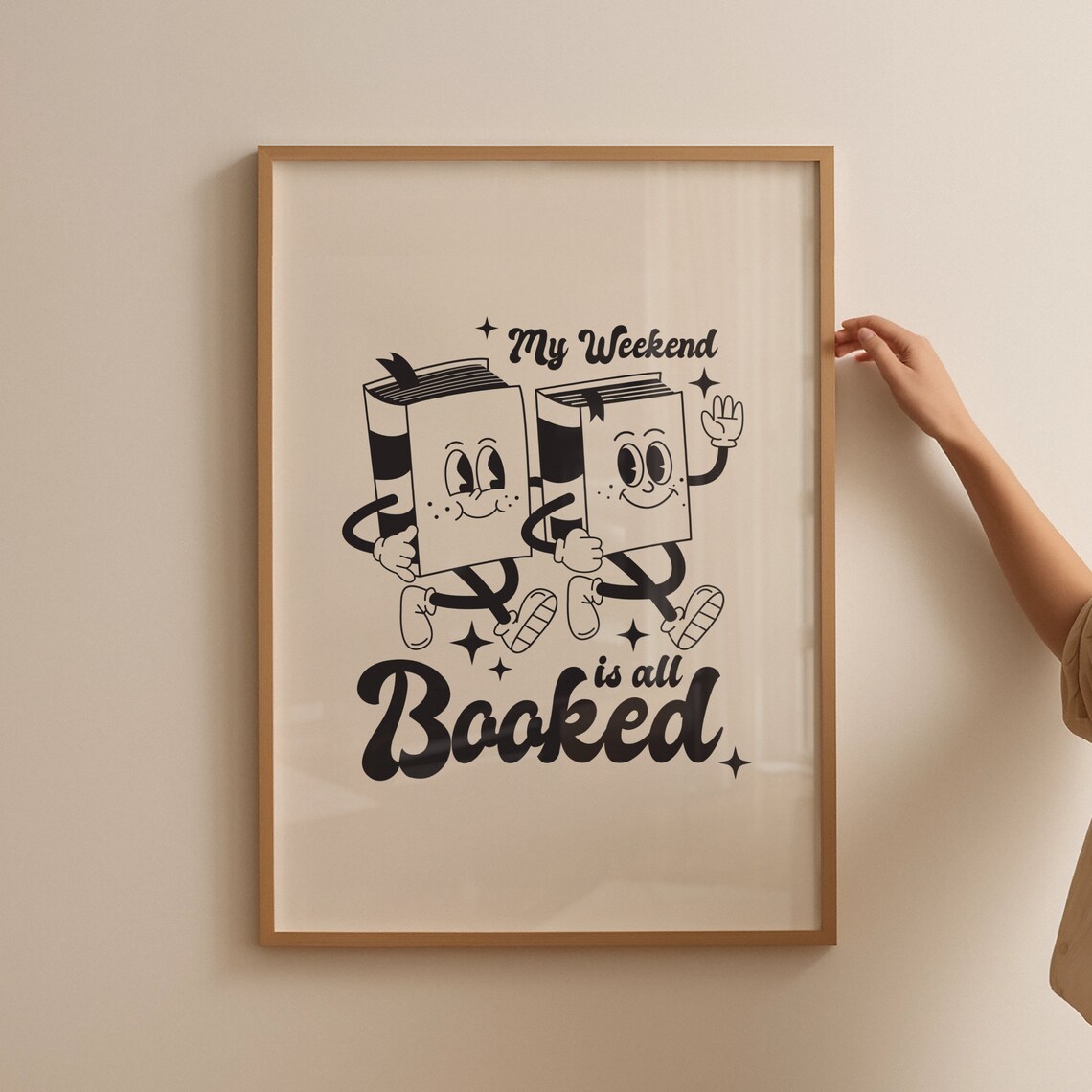 Retro Funny Weekend Quote for Book Lovers Poster - Image 4