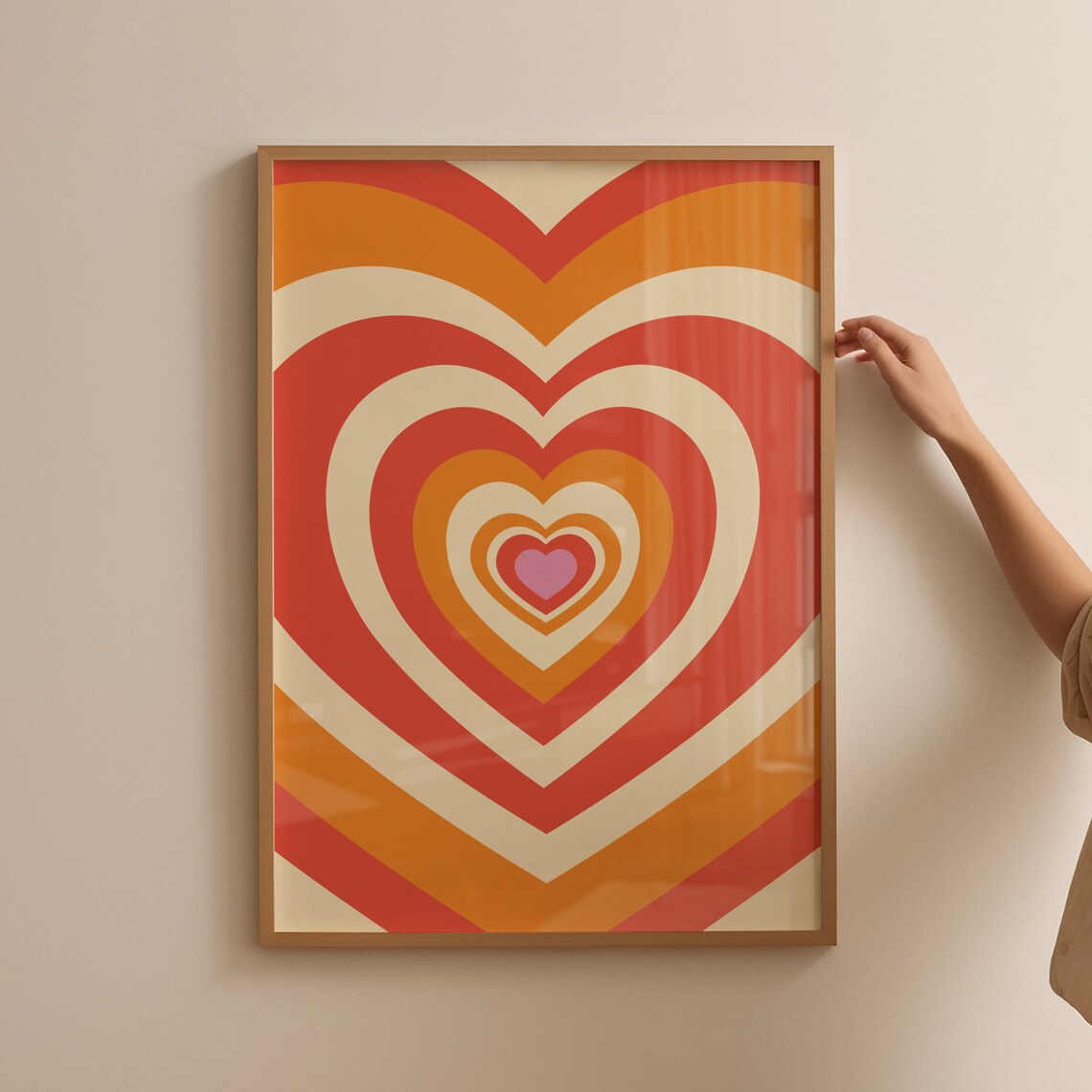 Heart Wall Print, Retro Vintage Decor Poster - Image 4