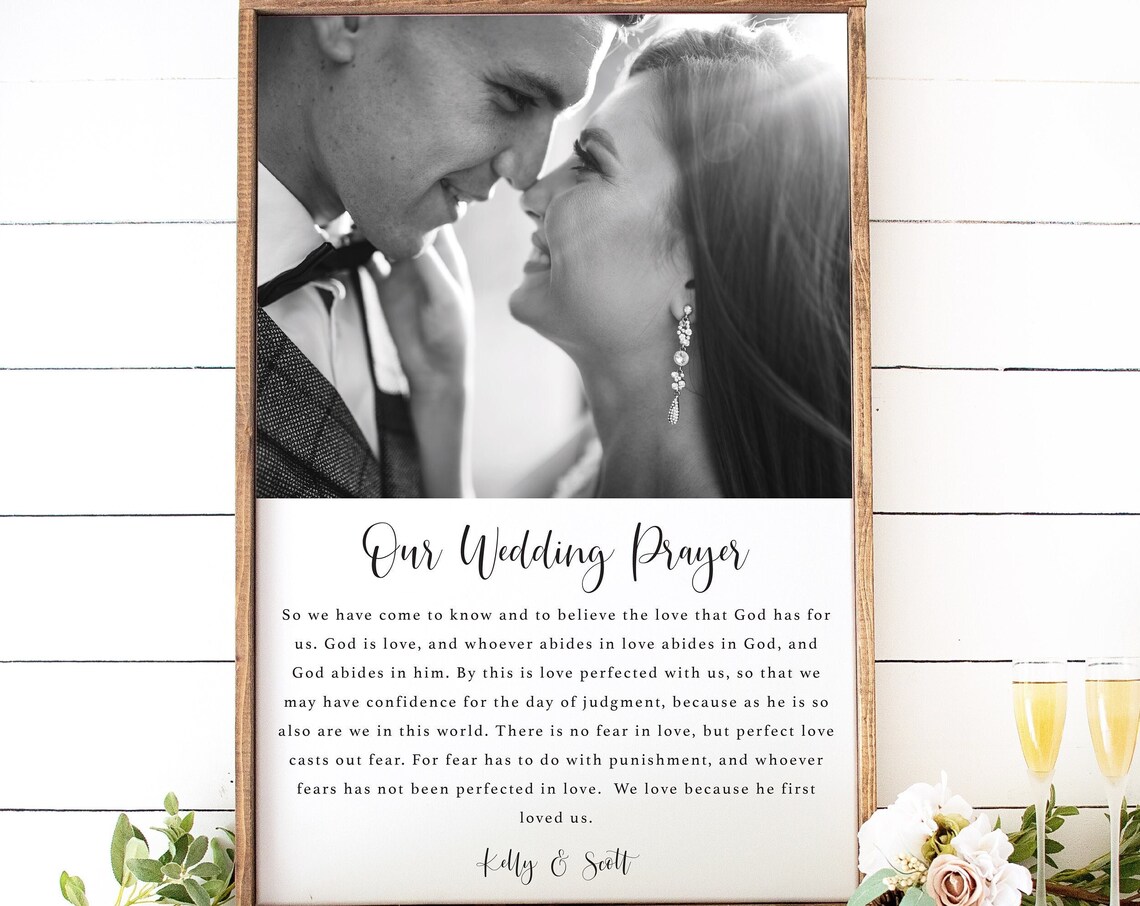 Our Wedding Prayer Custom Religious Wall Art Print