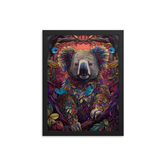 Colorful Koala As A Framed Poster