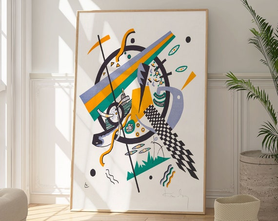 Kandinsky Small Worlds Iv Print Modern Geometric Wall Art Abstract Art Poster Contemporary Art Minimalist Wall Decor Gallery Art Gift