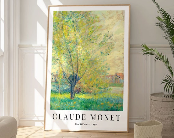 Claude Monet The Willows Green Nature Poster Natural Landscape Art Print Gallery Wall Art Impressionism Decor Scenic Green Artwork Gift