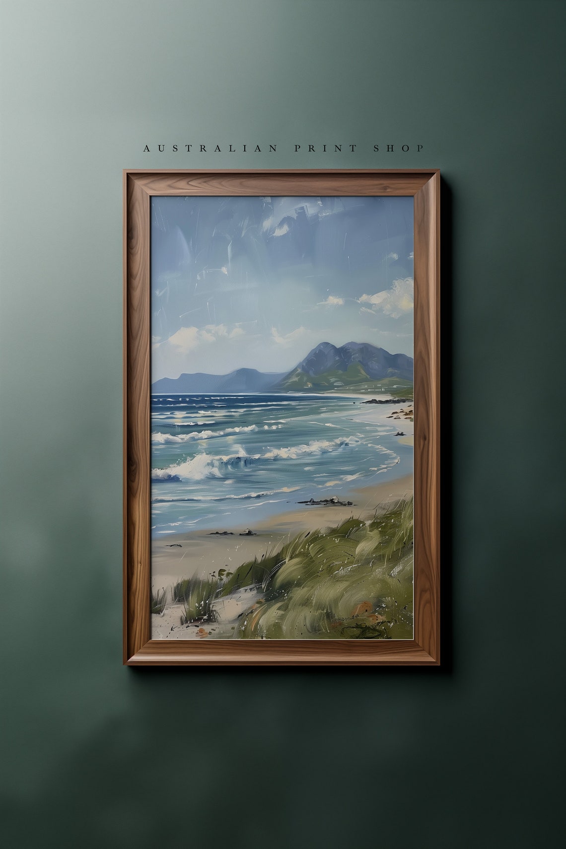 Vintage Seascape Painting Nautical Wall Art Coastal Ocean Decor Bathroom Beach Or Cottage Wall Art - Image 6