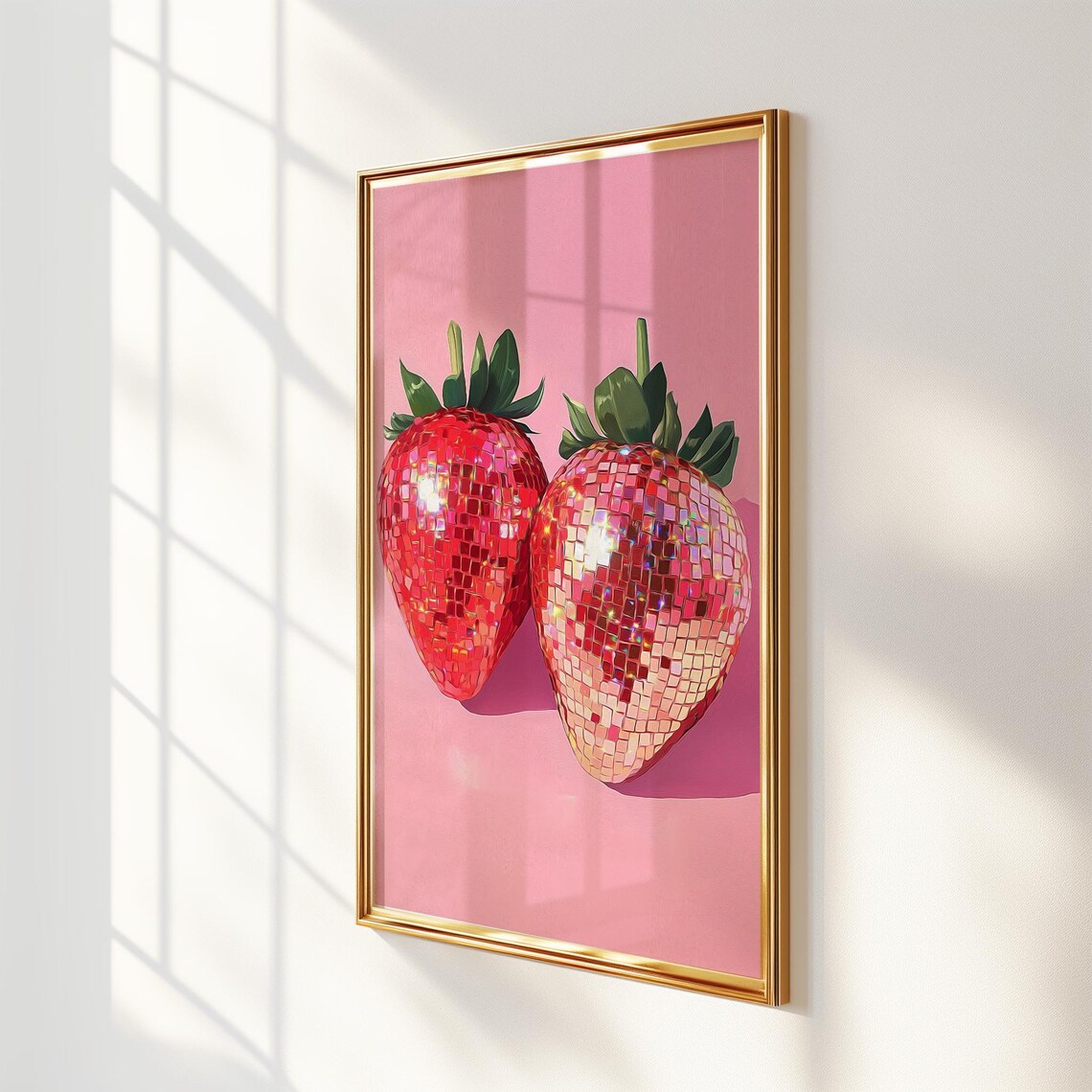 Disco Strawberry Poster, Retro Preppy Wall Art - Image 6