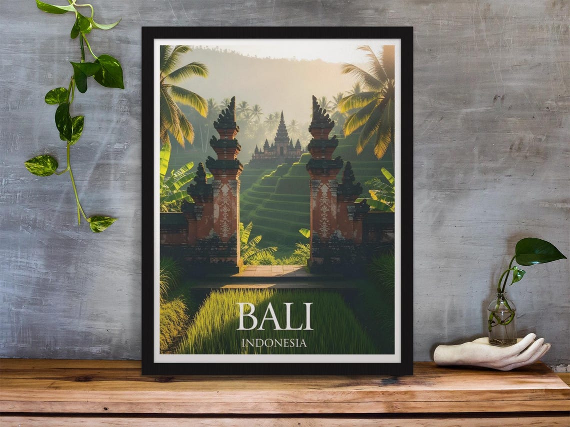Bali Indonesia Travel Poster Bali Indonesia Wall Art Bali Indonesia Travel Print Bali Indonesia Home Decor Bali Indonesia Island Poster - Image 4