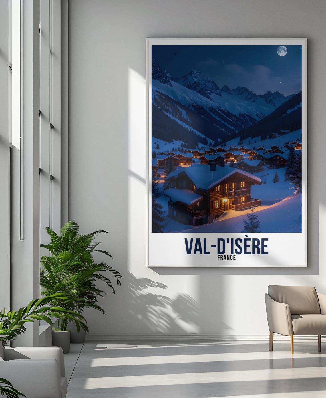 Val Disre France Travel Print Val Disre Poster Val Disre Wall Art Ski Resort Poster France Ski Resort Poster Val Disre Print - Image 2