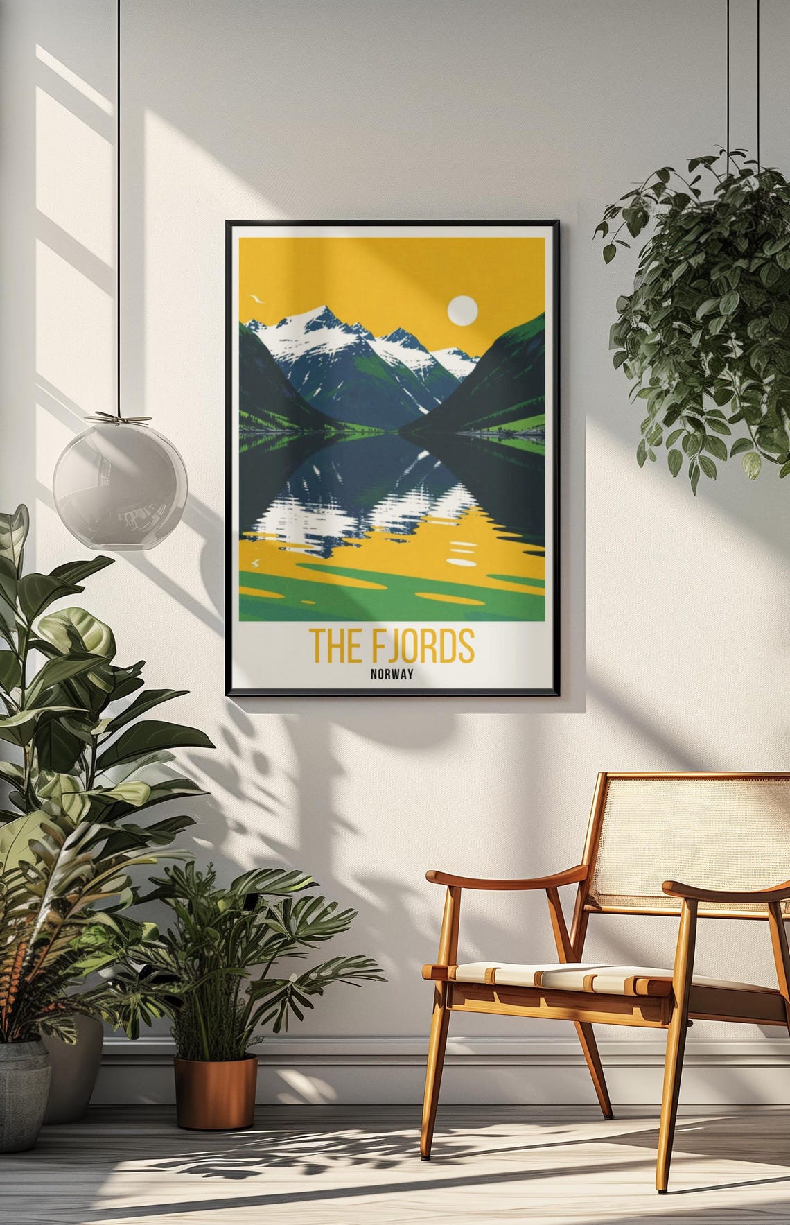 The Fjords Norway Travel Print Scandinavian Nature Poster Fjords Wall Art The Fjords Poster The Fjords Decor Norway Fjords Travel Poster - Image 3