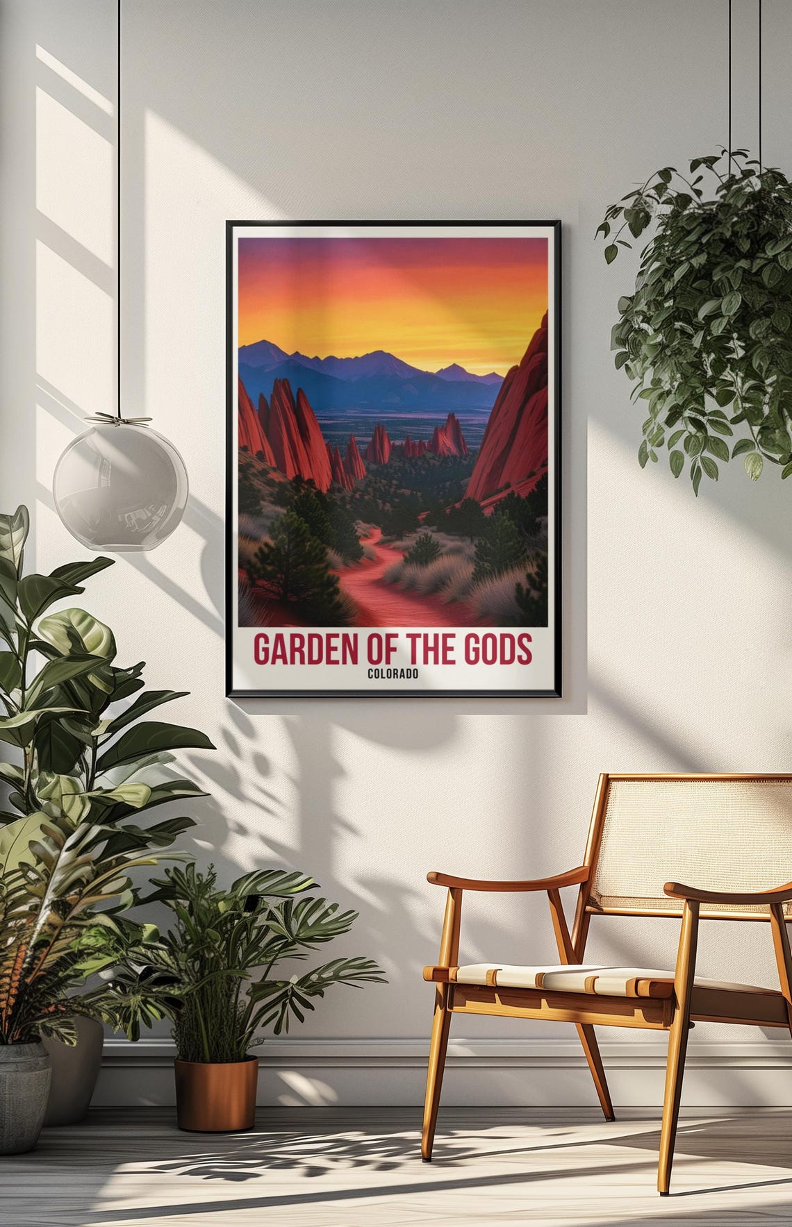 Garden Of The Gods Colorado Travel Print Colorado Poster Colorado Wall Art Garden Of The Gods Poster Garden Of The Gods Travel Print - Image 3