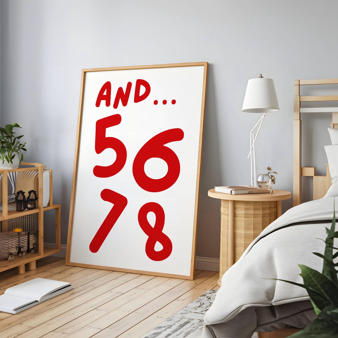 Dance Countdown And 5 6 7 8 Bold Red Typography Studio Room Poster - Image 4