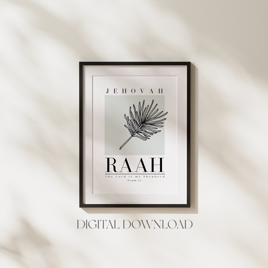 Jehovah Raah Psalm 23 Minimalist Bible Verse Art Print - Image 5