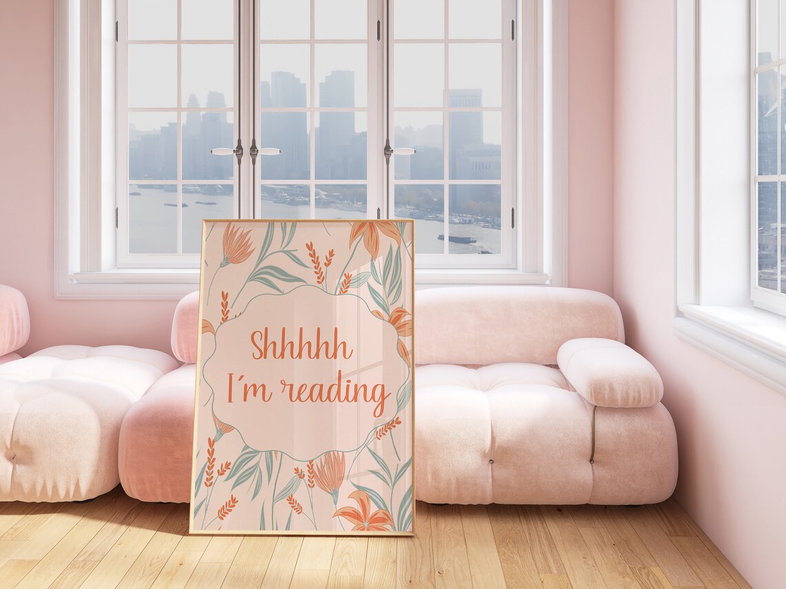 Silence Reading Print, Aesthetic Dorm Decor - Image 2