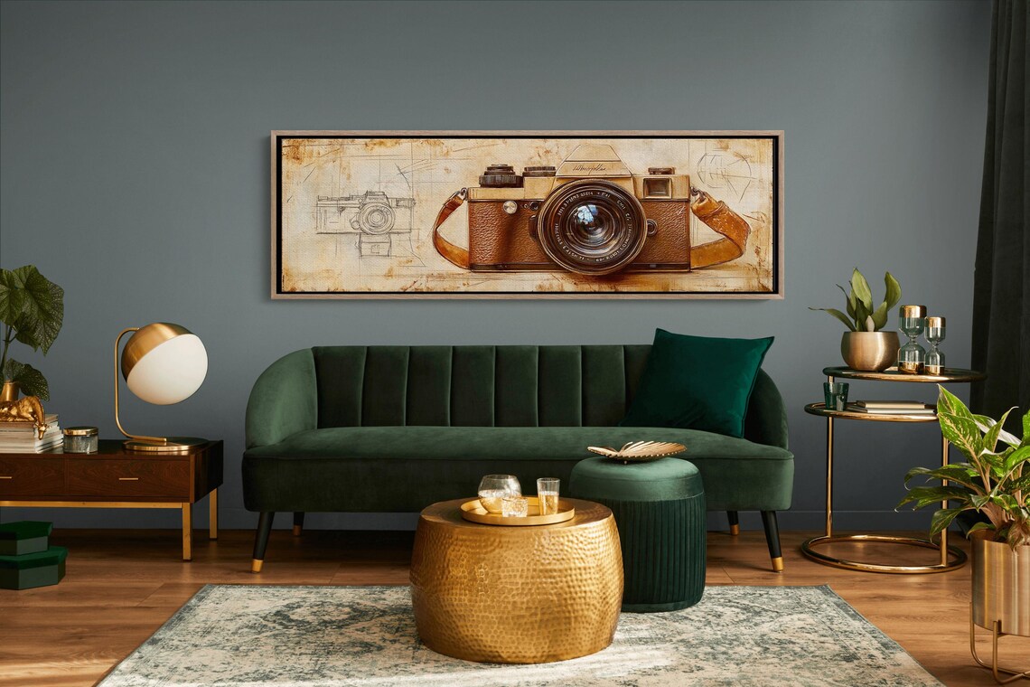 Vintage Leather Camera Sketch Art Print, Retro Photography - Image 7