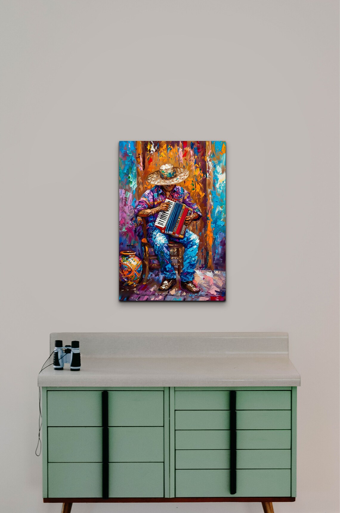 Mariachi Man Mexican Spanish Style Art Print - Image 6