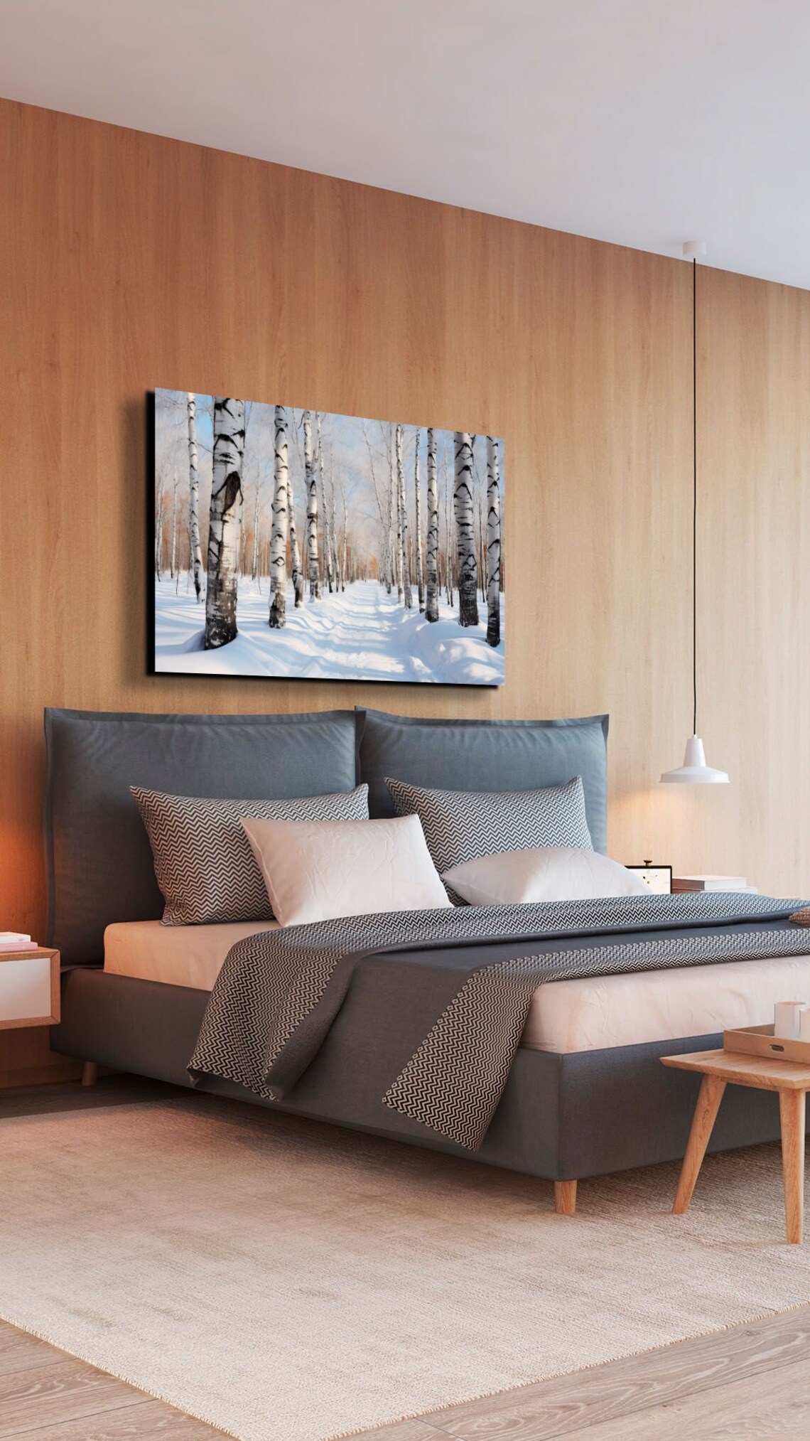 Snowy Winter Birch Trees, Nature Gallery Style - Image 6