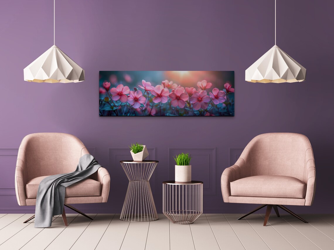 Rose Pink Geranium Flowers, Floral Wall Decor - Image 4
