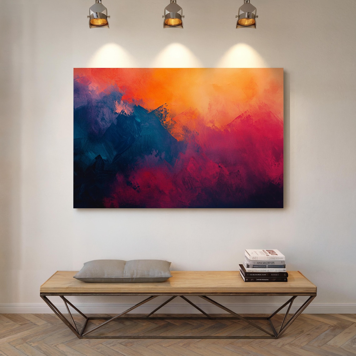 Abstract Sunset Gradient, Modern Home Decor - Image 5
