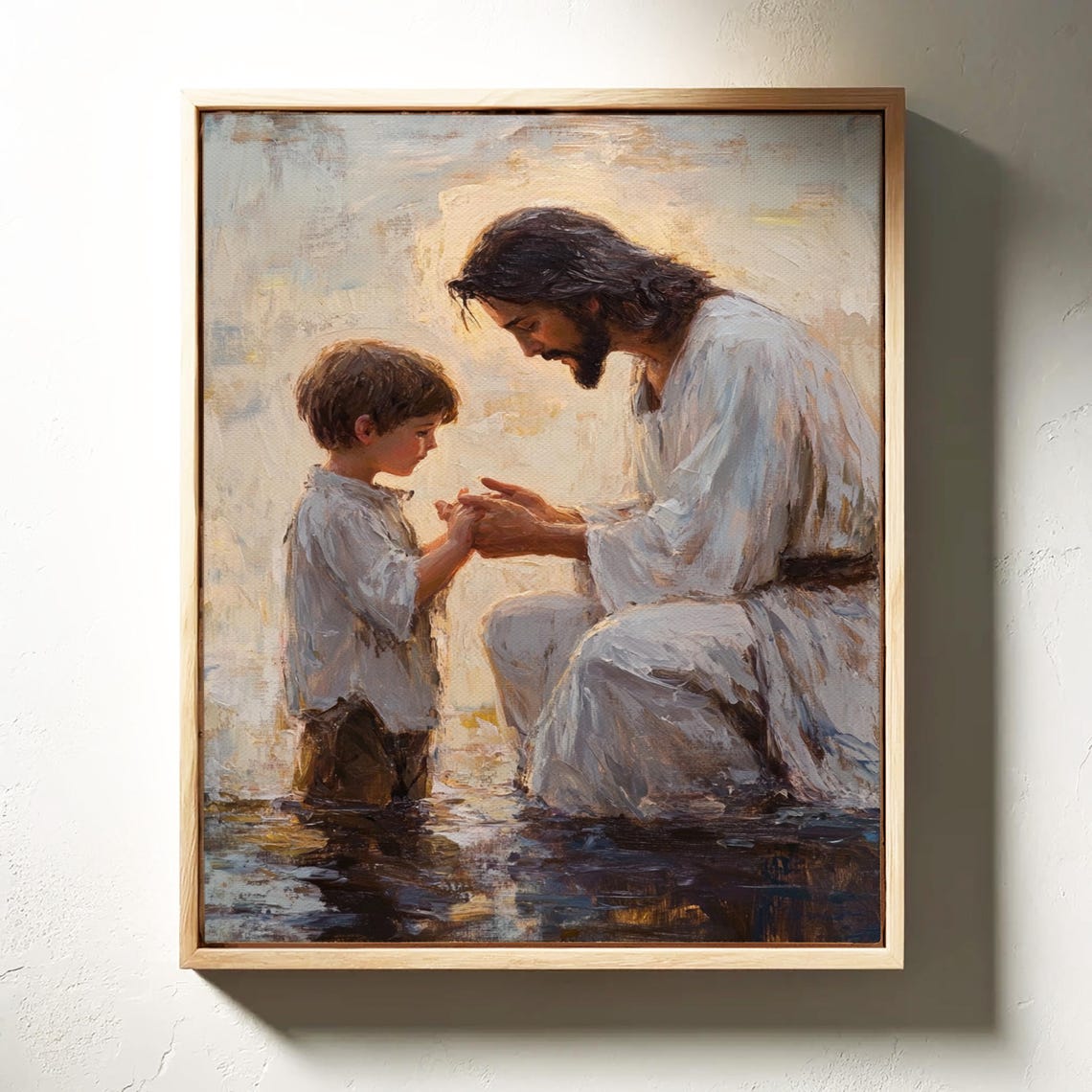 Jesus And Child In Gentle Blessing Christian Art Of Love Faith And Spiritual Guidance For Home Or Gift Inspiration - Image 3