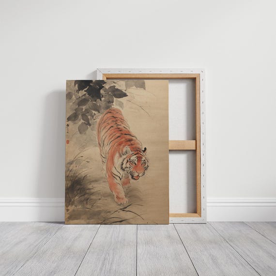 Tiger Beneath Bamboo Shadows