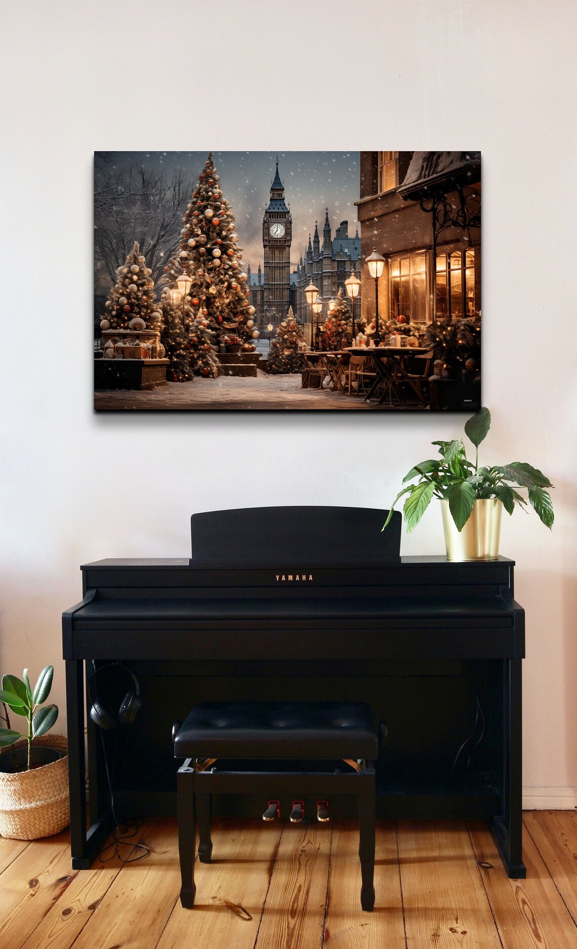 Christmas In London Holiday Snow Art Print - Image 3