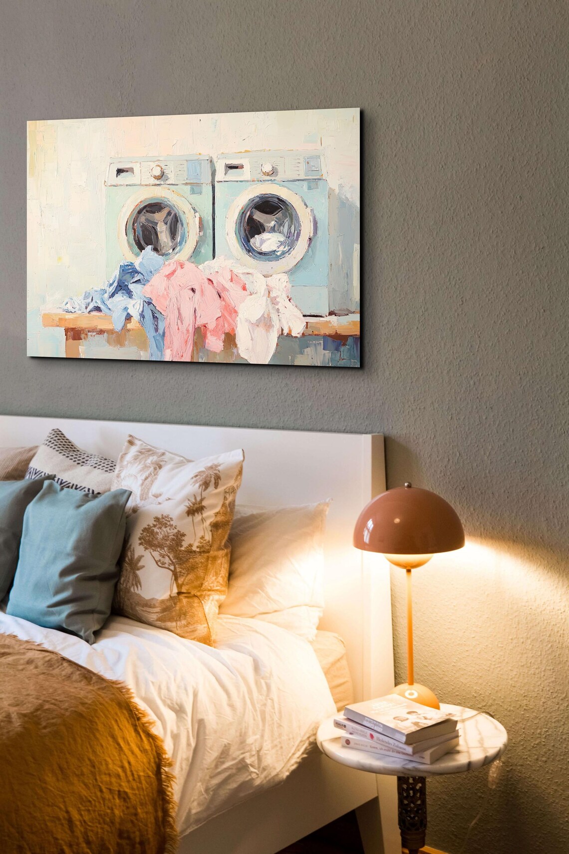 Vintage Mint Washers Laundry Day Impressionist Painting Art Poster - Image 3