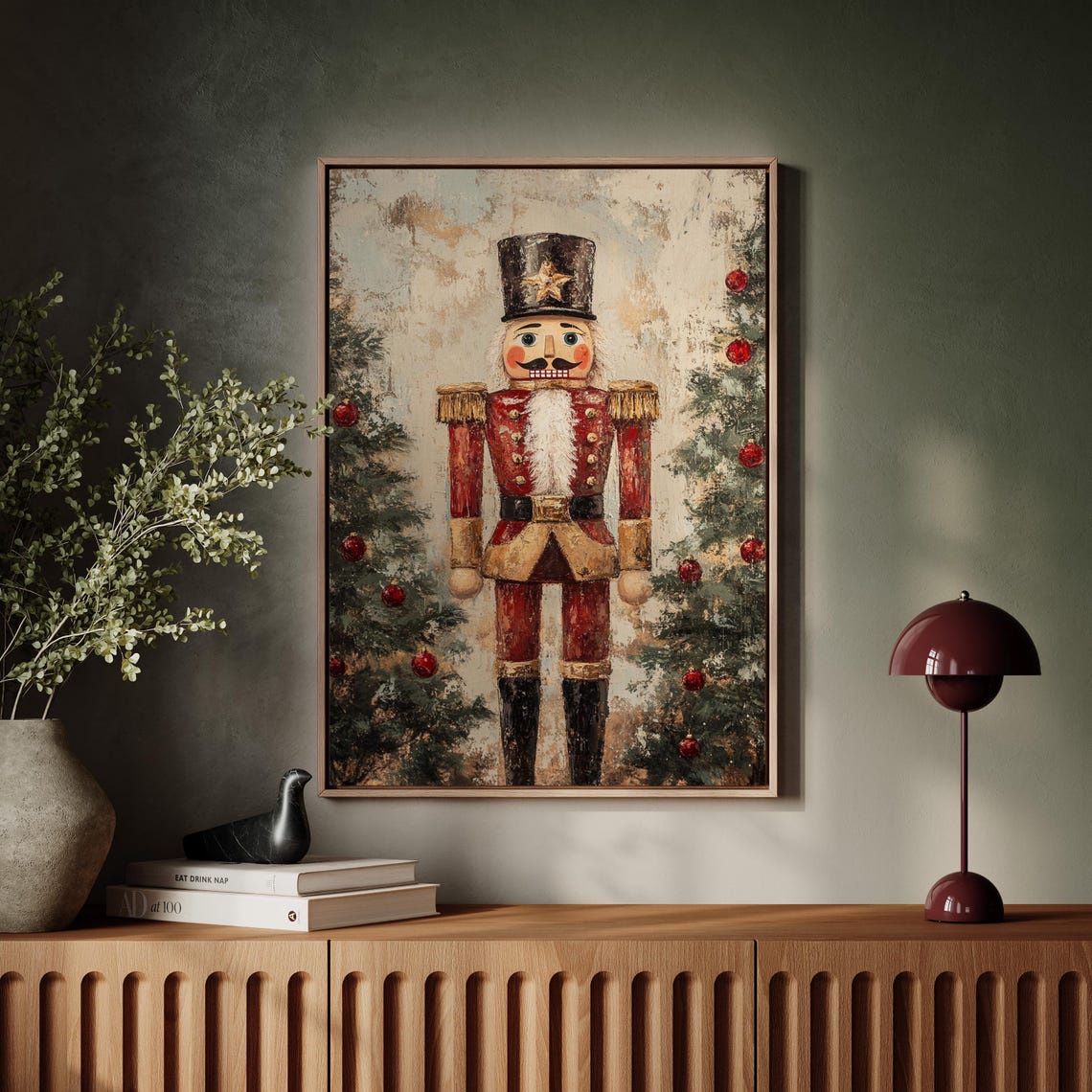 Vintage Christmas Nutcracker Soldier With Holiday Trees Poster - Image 7