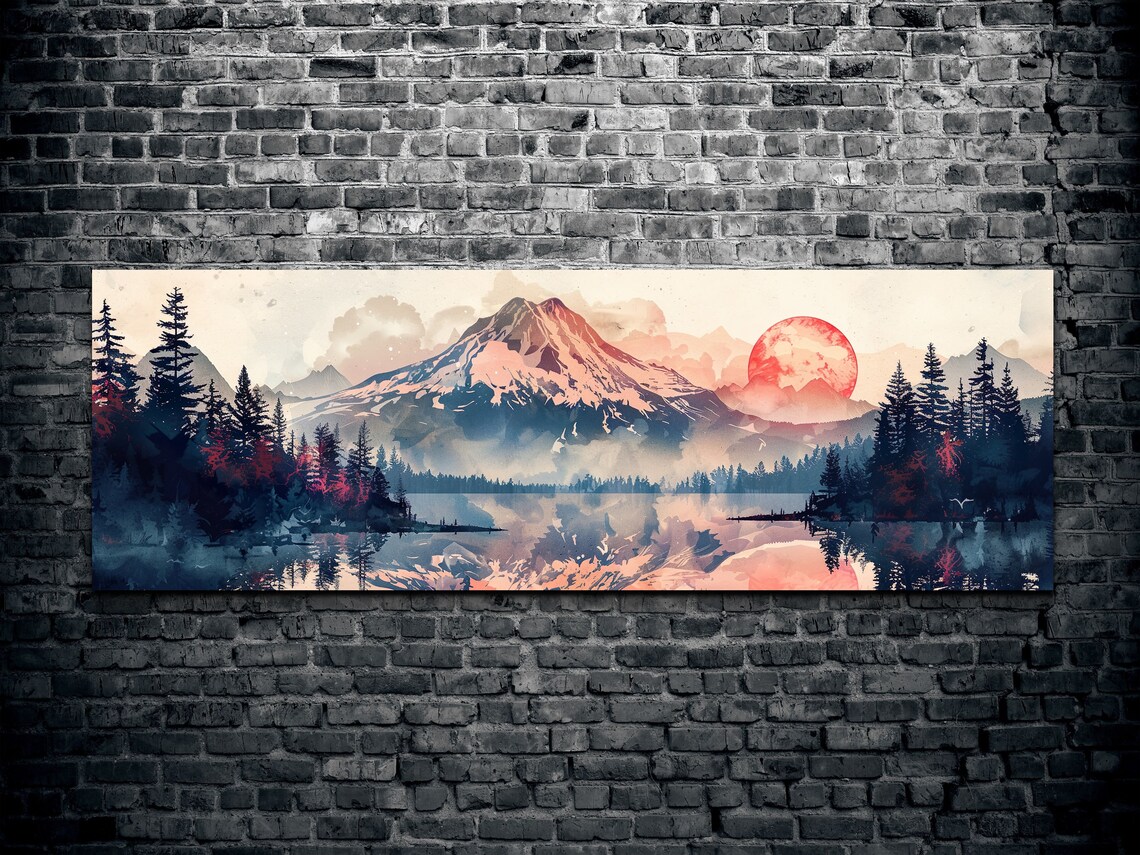 Klamath Mountain Mid-Century Modern Art Print - Image 2