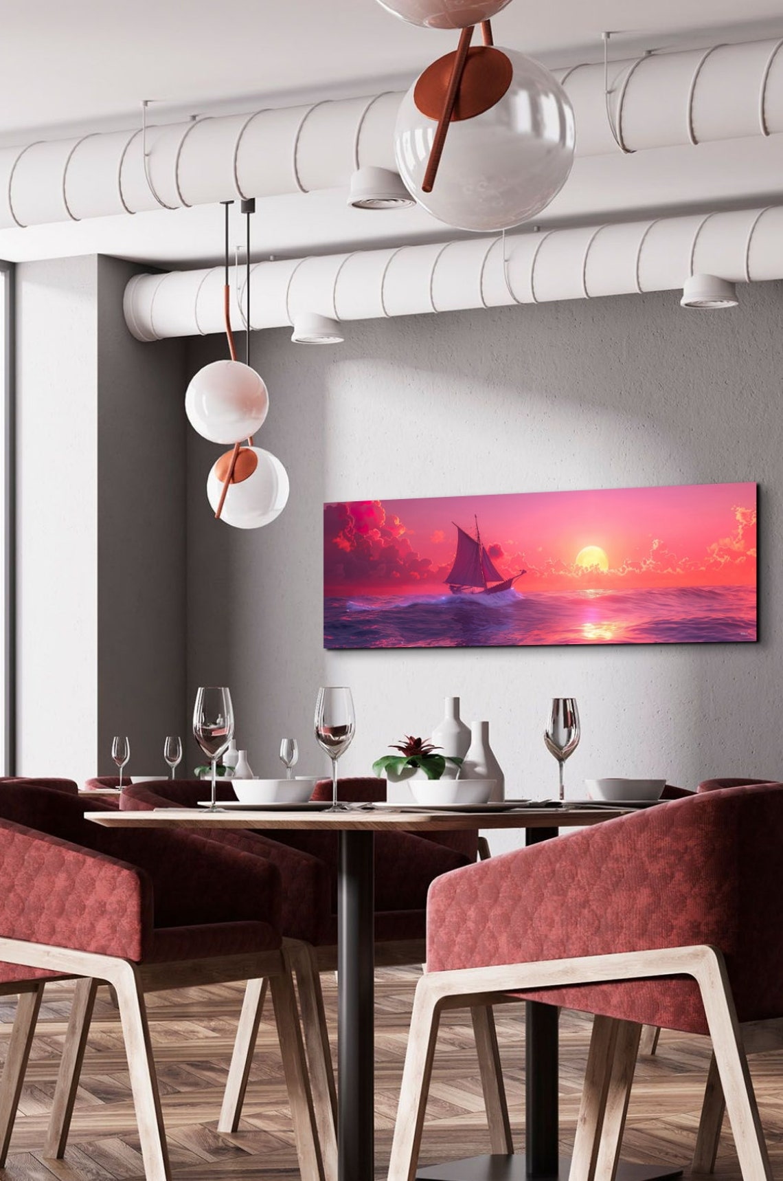 Sailboat With Sunset, Nautical Wall Art - Image 6