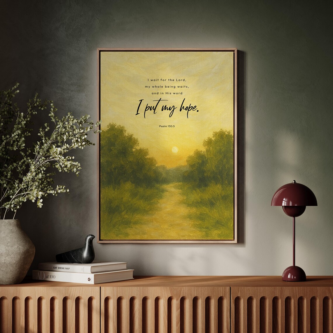 Psalm 1305 Inspirational Christian Watercolor Quote - Image 4