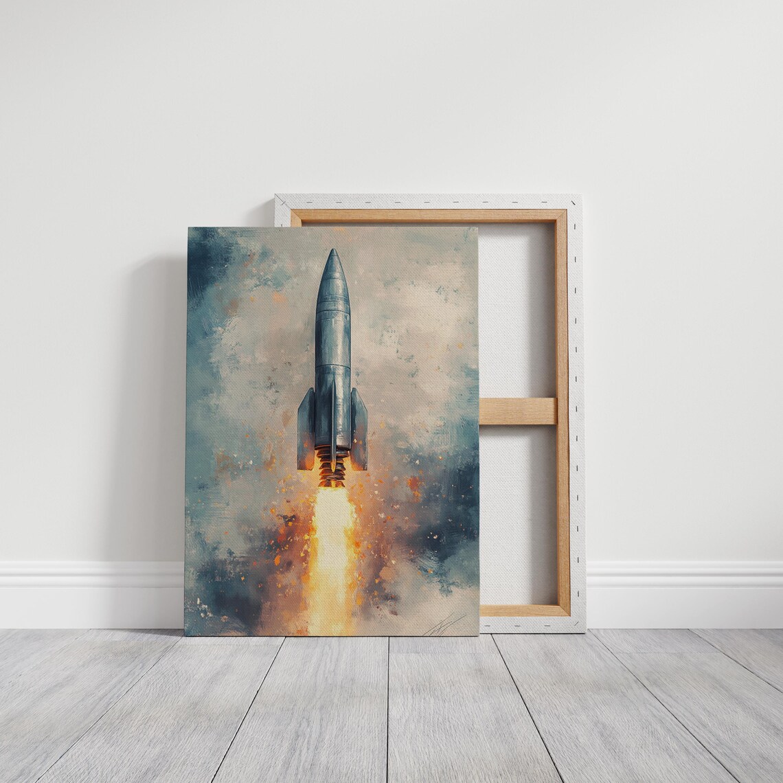 Retro Rocket Launch Vintage Space Exploration Poster - Image 3