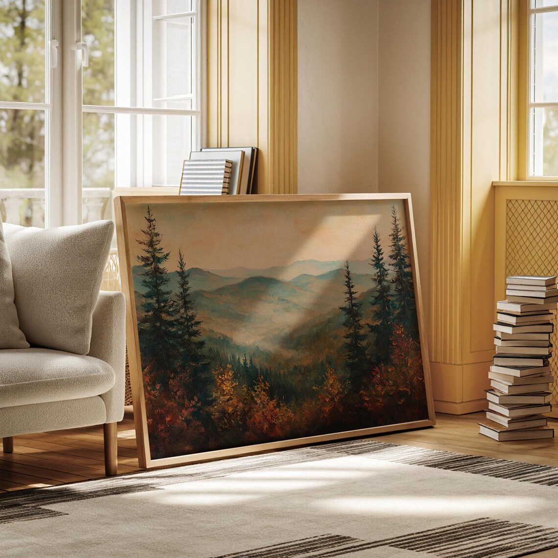 Rustic Mountain Landscape, Scenic Forest View - Image 5