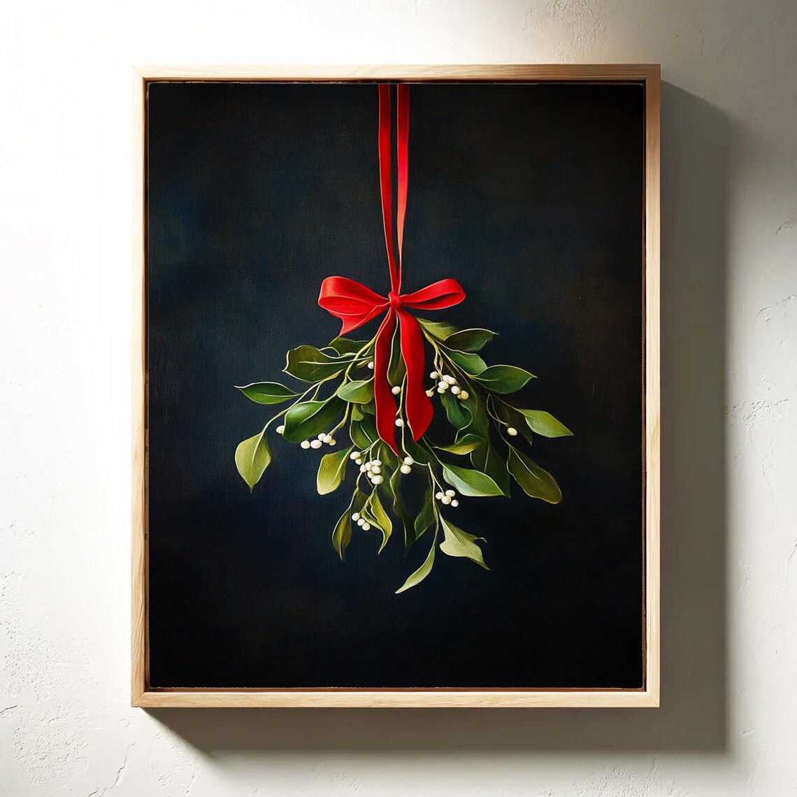 Classic Mistletoe Art, Festive Holiday Wall Decor - Image 4